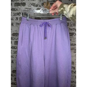 Nap | women wide leg purple jogger sweat pants